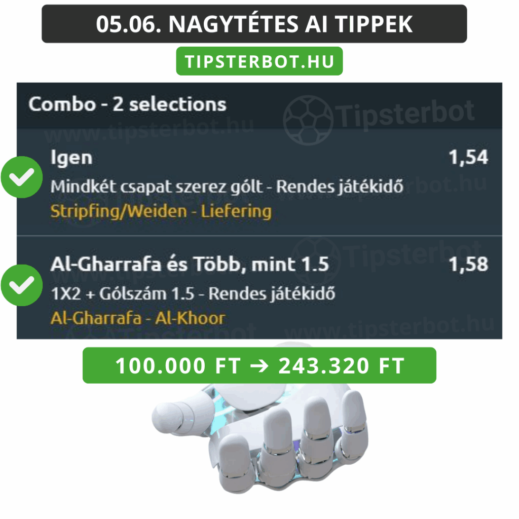 Mai AI Tippmix Tippek Ingyen Szelvény - 2025-05-07T073200.545