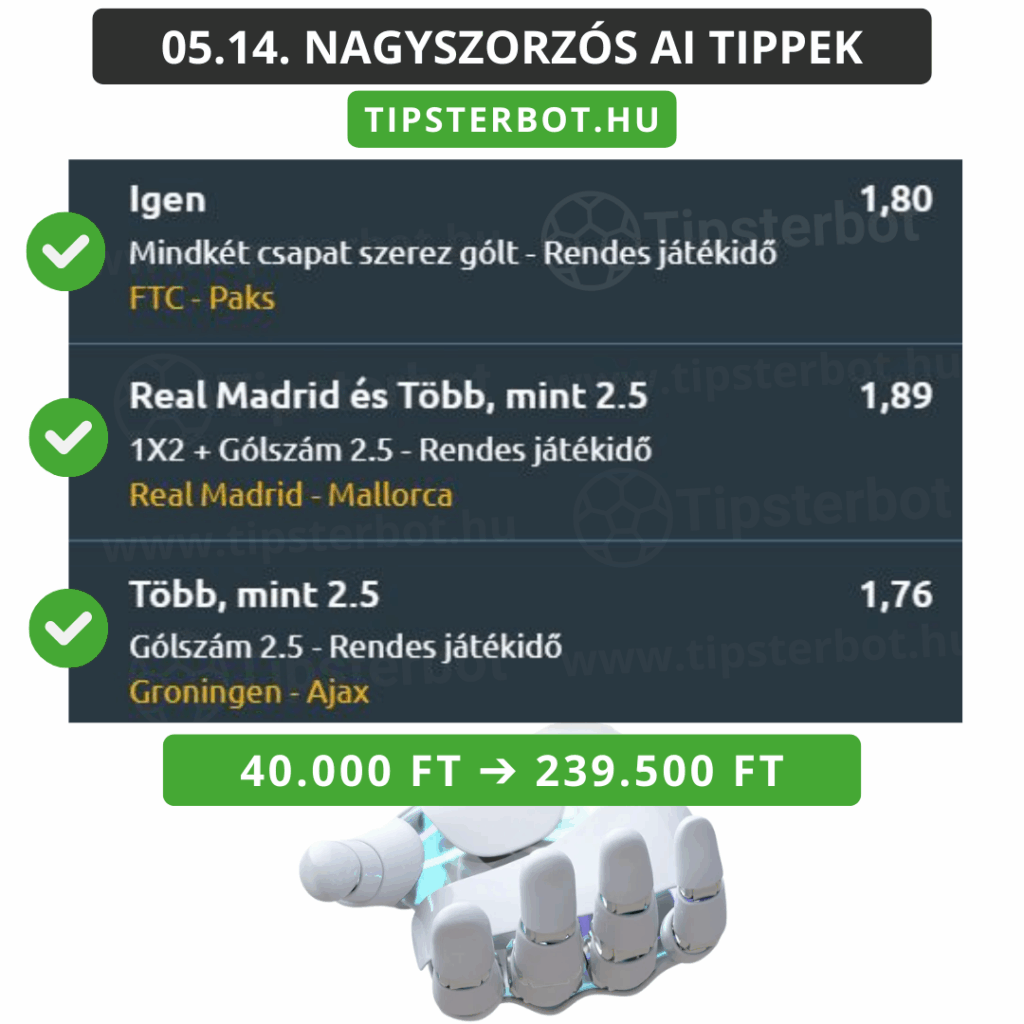 Mai AI Tippmix Tippek Ingyen Szelvény - 2025-05-15T091500.000