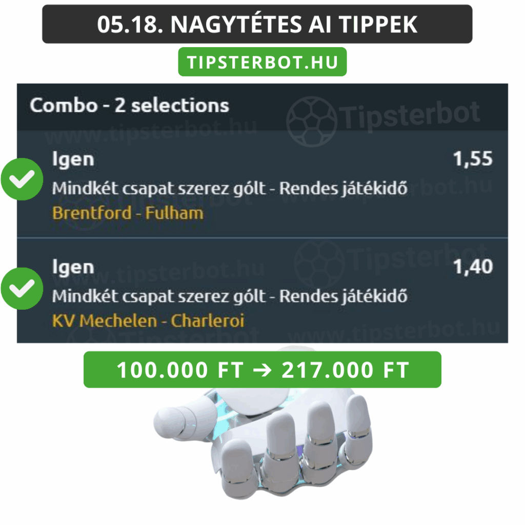 Mai AI Tippmix Tippek Ingyen Szelvény - 2025-05-18T185408.943