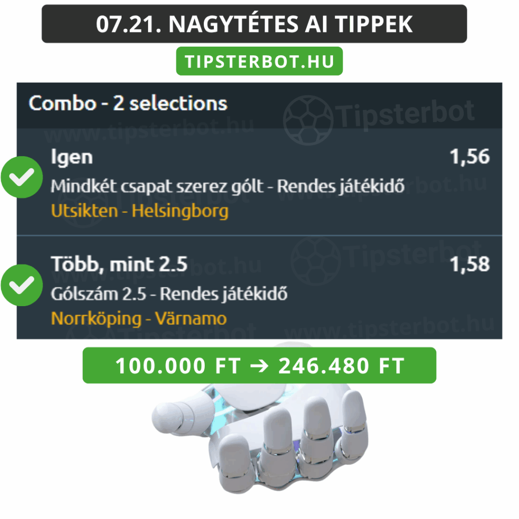 Mai AI Tippmix Tippek Ingyen Szelvény - 2025-07-22T135259.929