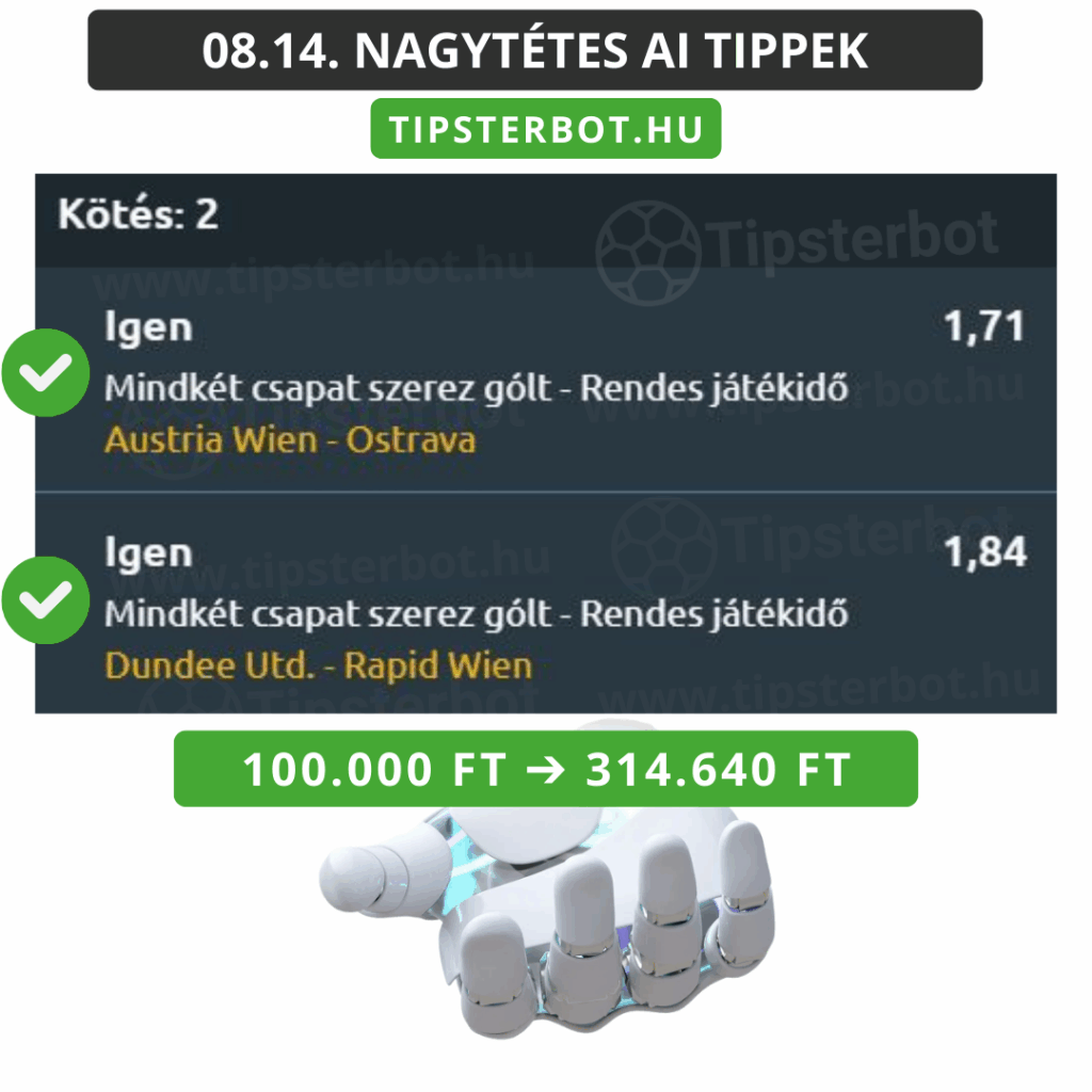 Mai AI Tippmix Tippek Ingyen Szelvény - 2025-08-15T074514.418