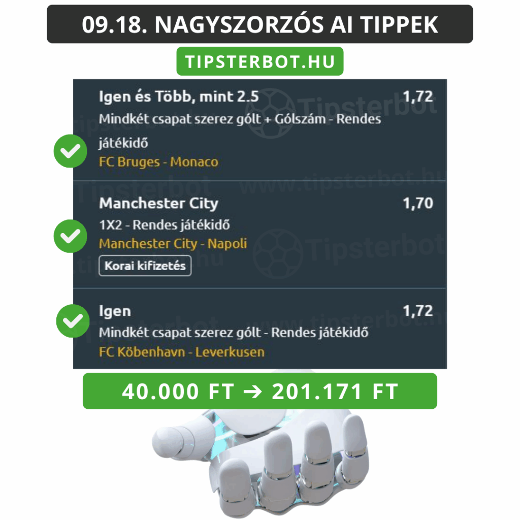 Mai AI Tippmix Tippek Ingyen Szelvény - 2025-09-19T090742.653
