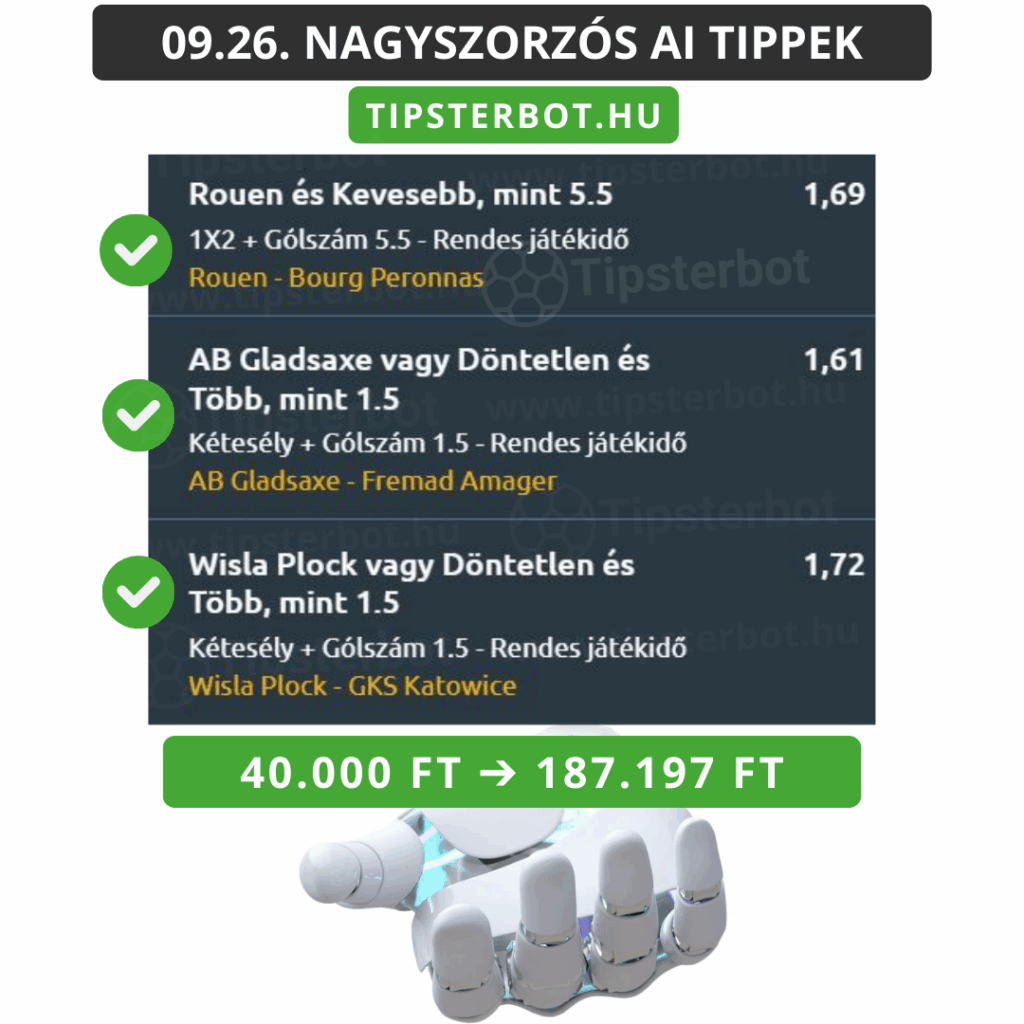 Mai AI Tippmix Tippek Ingyen Szelvény - 2025-09-27T093438.185
