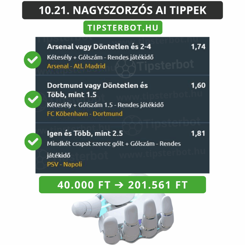 Mai AI Tippmix Tippek Ingyen Szelvény - 2025-10-22T085138.845