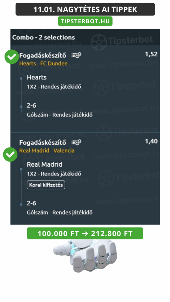 Mai AI Tippmix Tippek Ingyen Szelvény - 2025-11-02T074311.897