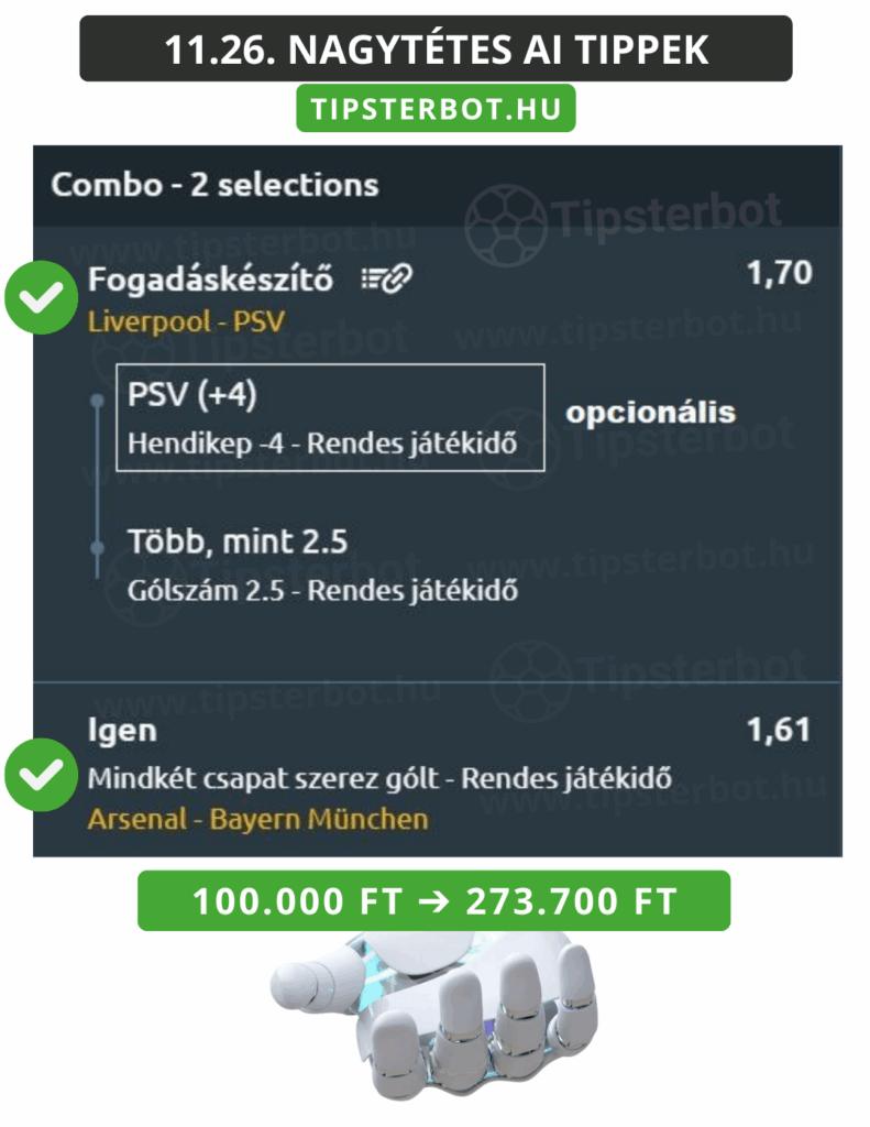 Mai AI Tippmix Tippek Ingyen Szelvény - 2025-11-27T105144.728