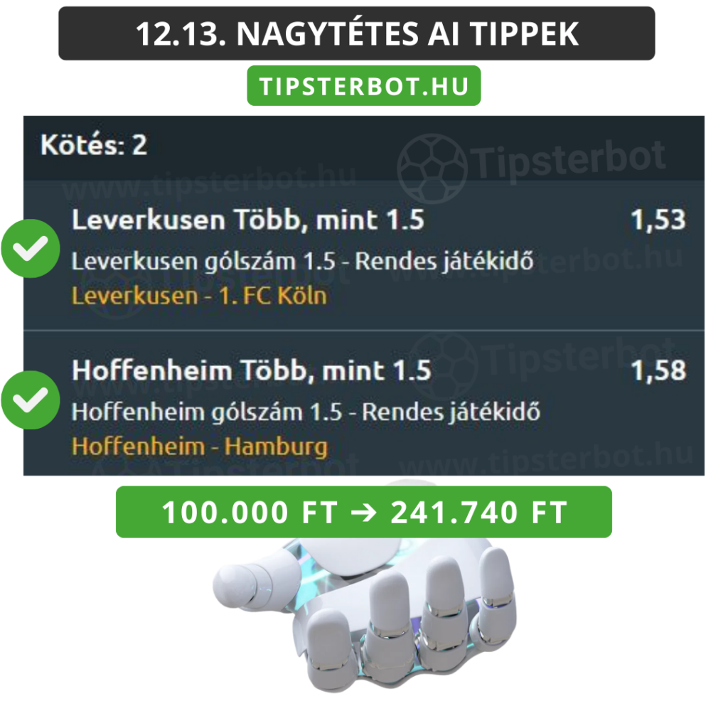Mai AI Tippmix Tippek Ingyen Szelvény - 2025-12-14T105113.410