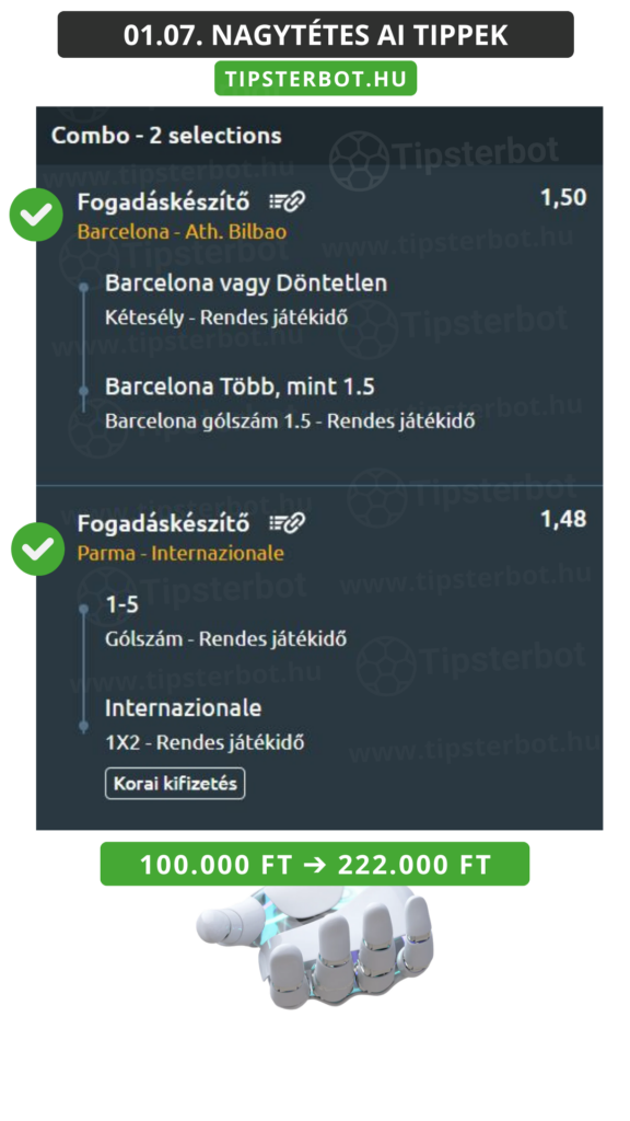 Mai AI Tippmix Tippek Ingyen Szelvény - 2026-01-08T101819.611