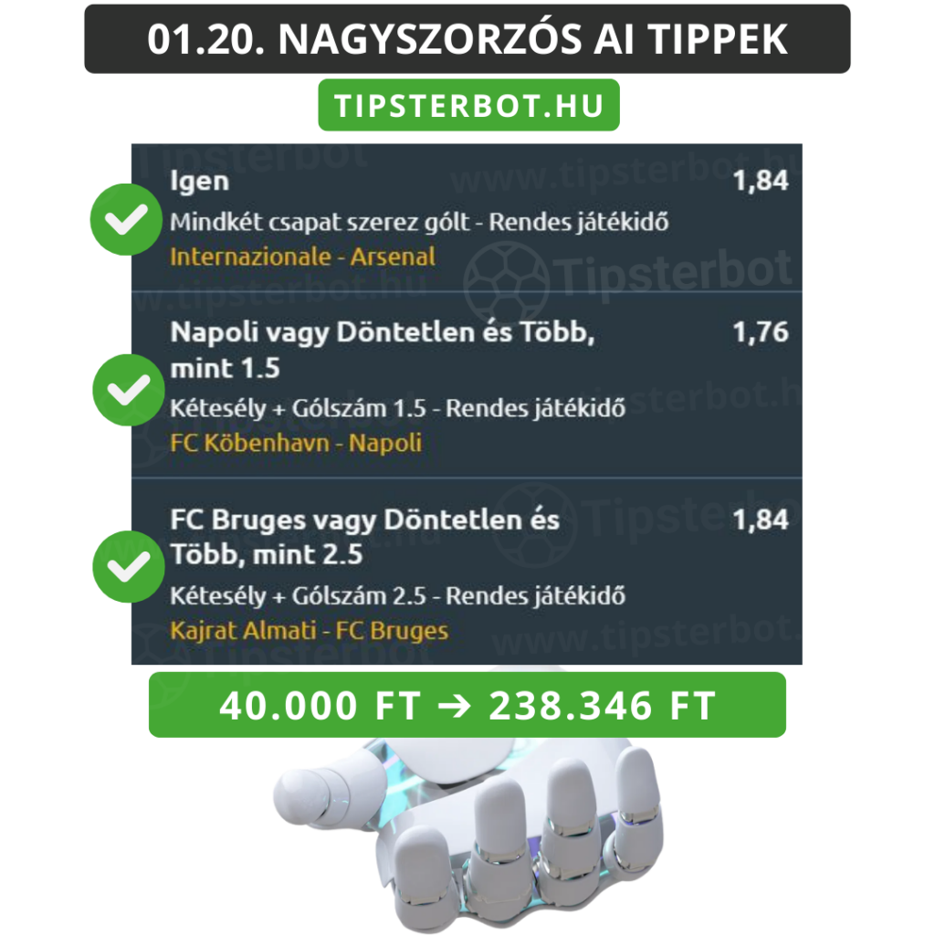 Mai AI Tippmix Tippek Ingyen Szelvény - 2026-01-21T062316.516