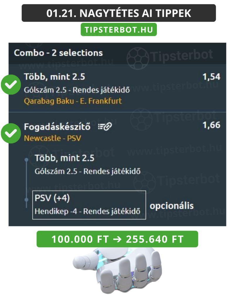 Mai AI Tippmix Tippek Ingyen Szelvény - 2026-01-22T062242.059