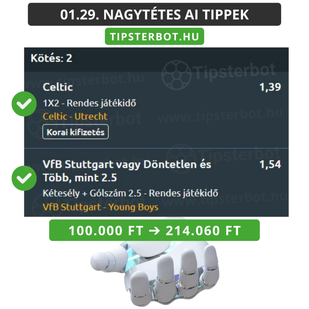 Mai AI Tippmix Tippek Ingyen Szelvény - 2026-01-30T100503.020