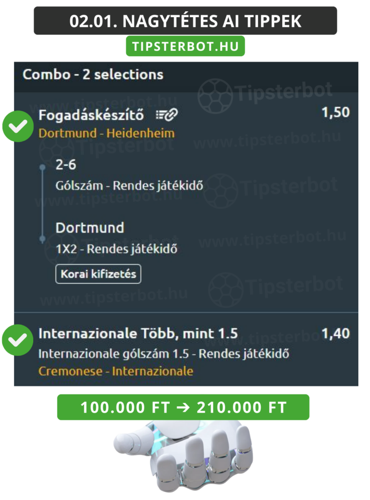 Mai AI Tippmix Tippek Ingyen Szelvény - 2026-02-02T092229.022