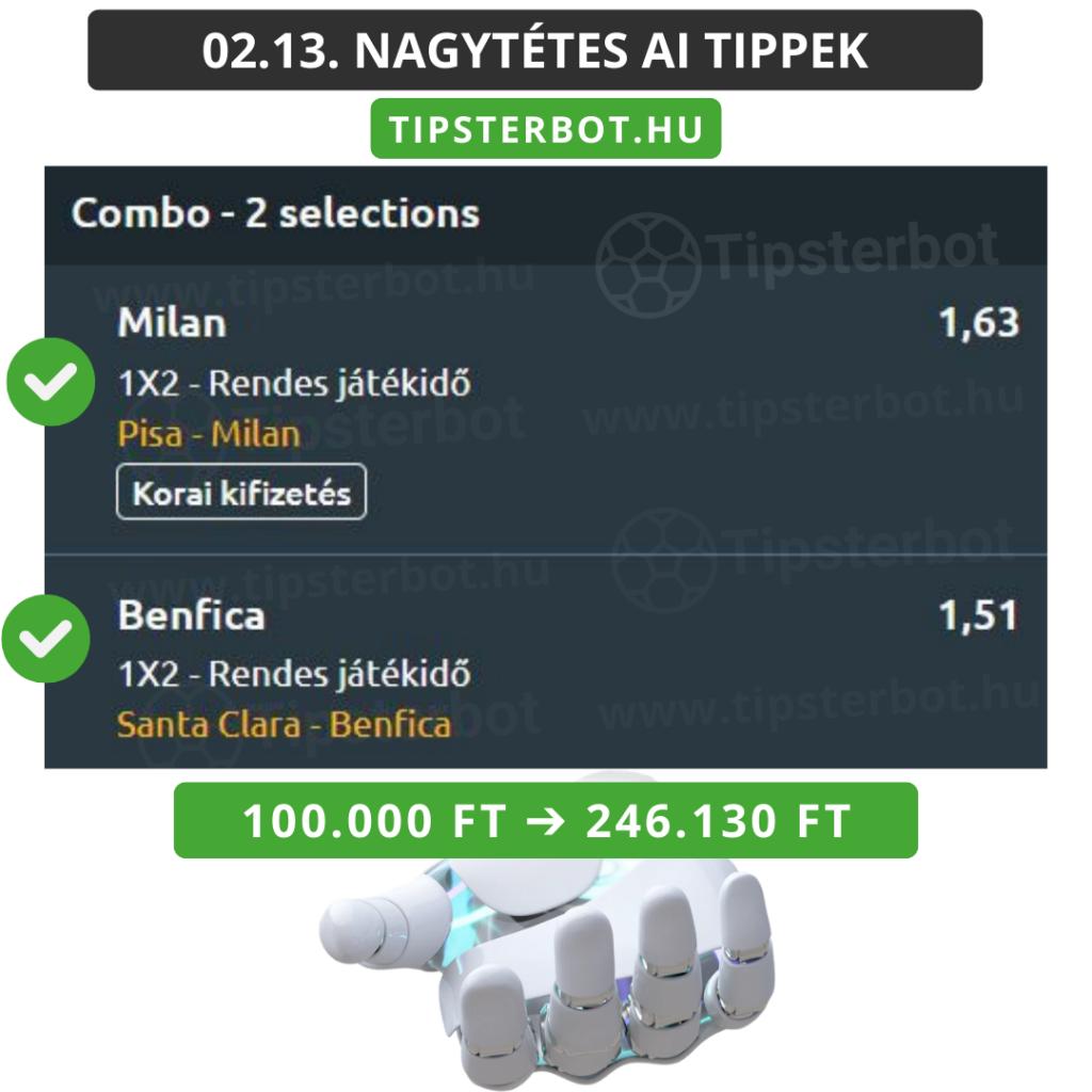 Mai AI Tippmix Tippek Ingyen Szelvény - 2026-02-14T091604.770