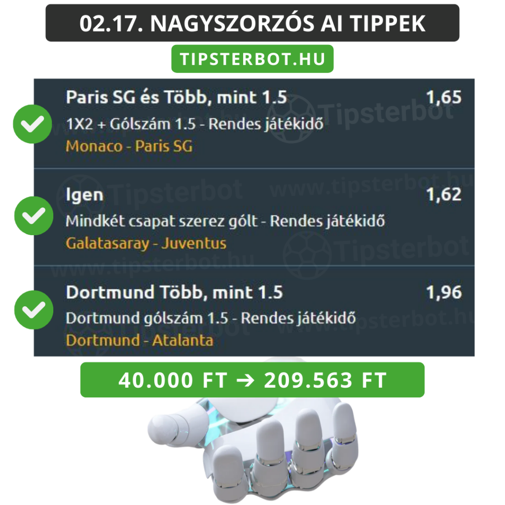 Mai AI Tippmix Tippek Ingyen Szelvény - 2026-02-18T062643.094