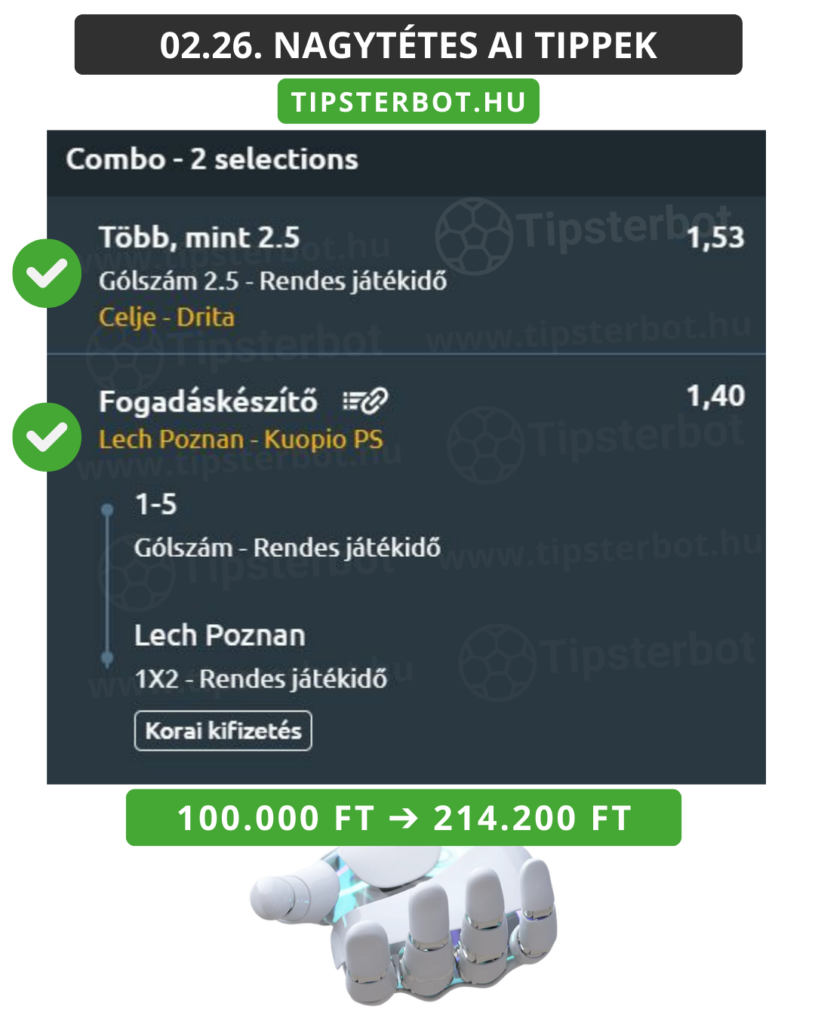 Mai AI Tippmix Tippek Ingyen Szelvény - 2026-02-27T102255.746
