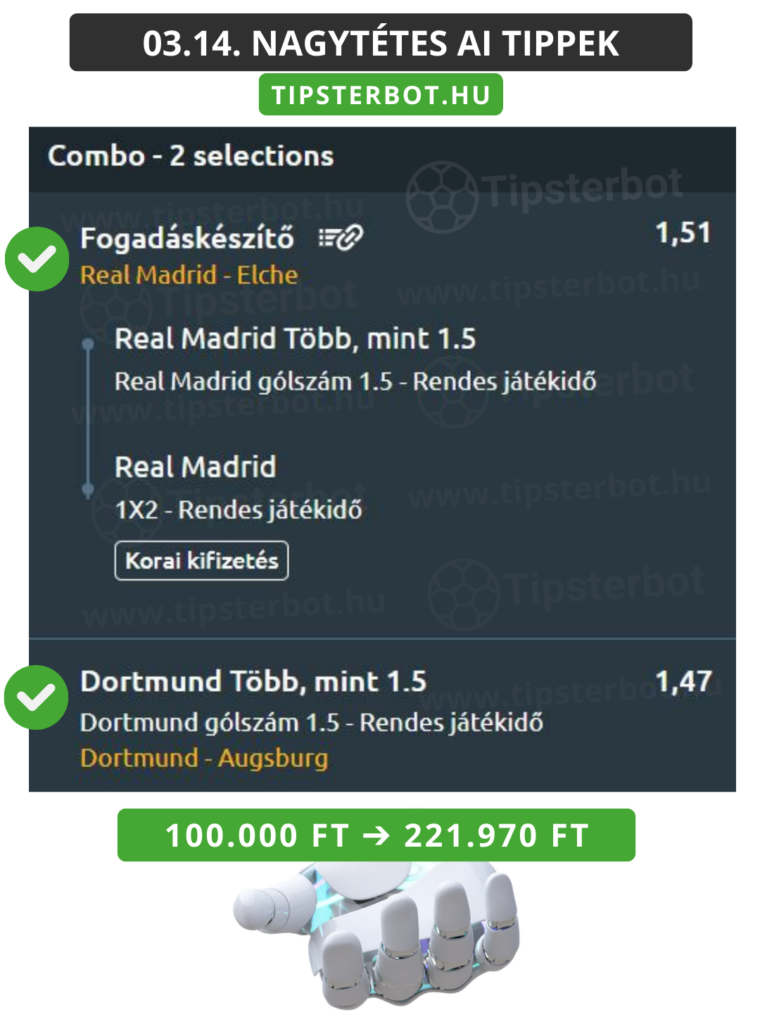 Mai AI Tippmix Tippek Ingyen Szelvény - 2026-03-15T083113.880