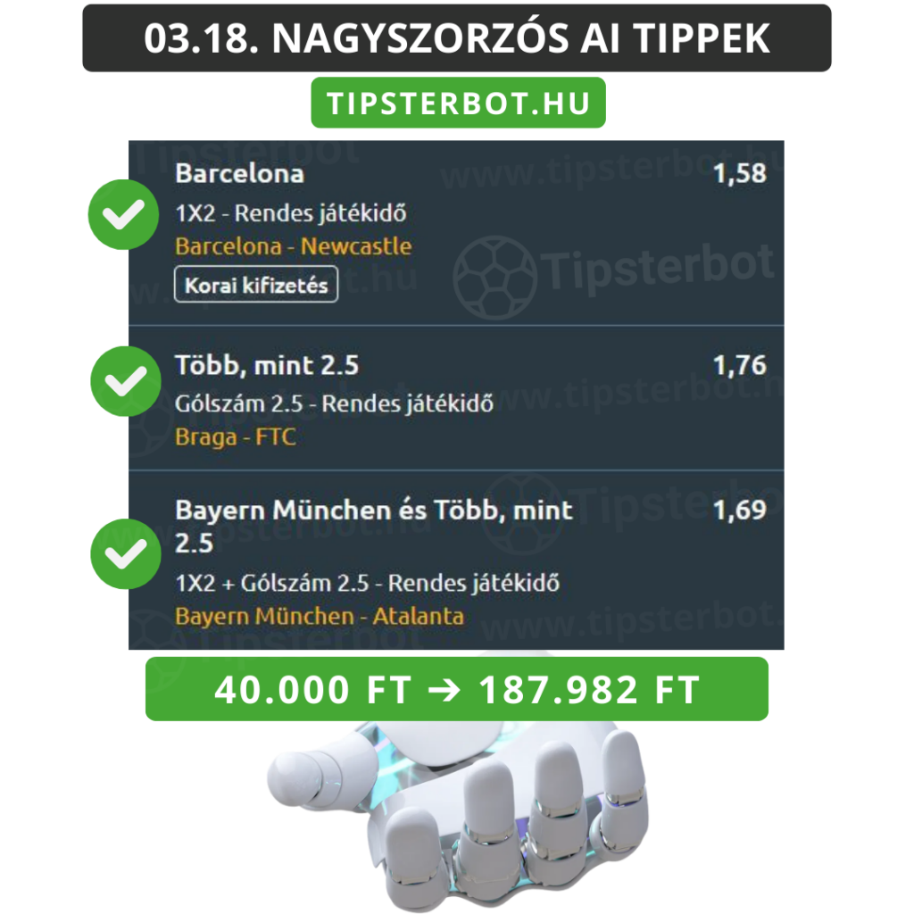 Mai AI Tippmix Tippek Ingyen Szelvény - 2026-03-19T061754.389