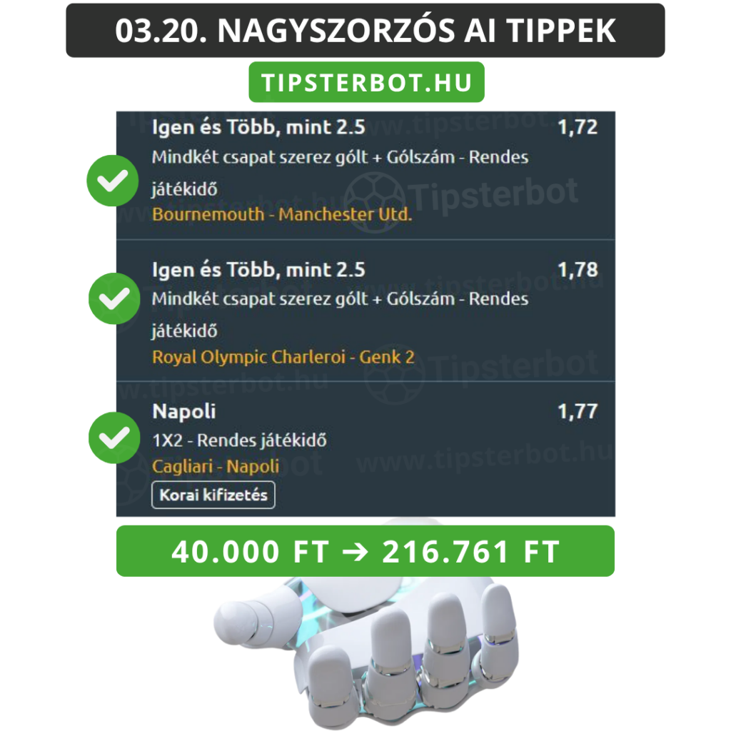 Mai AI Tippmix Tippek Ingyen Szelvény - 2026-03-21T090612.044