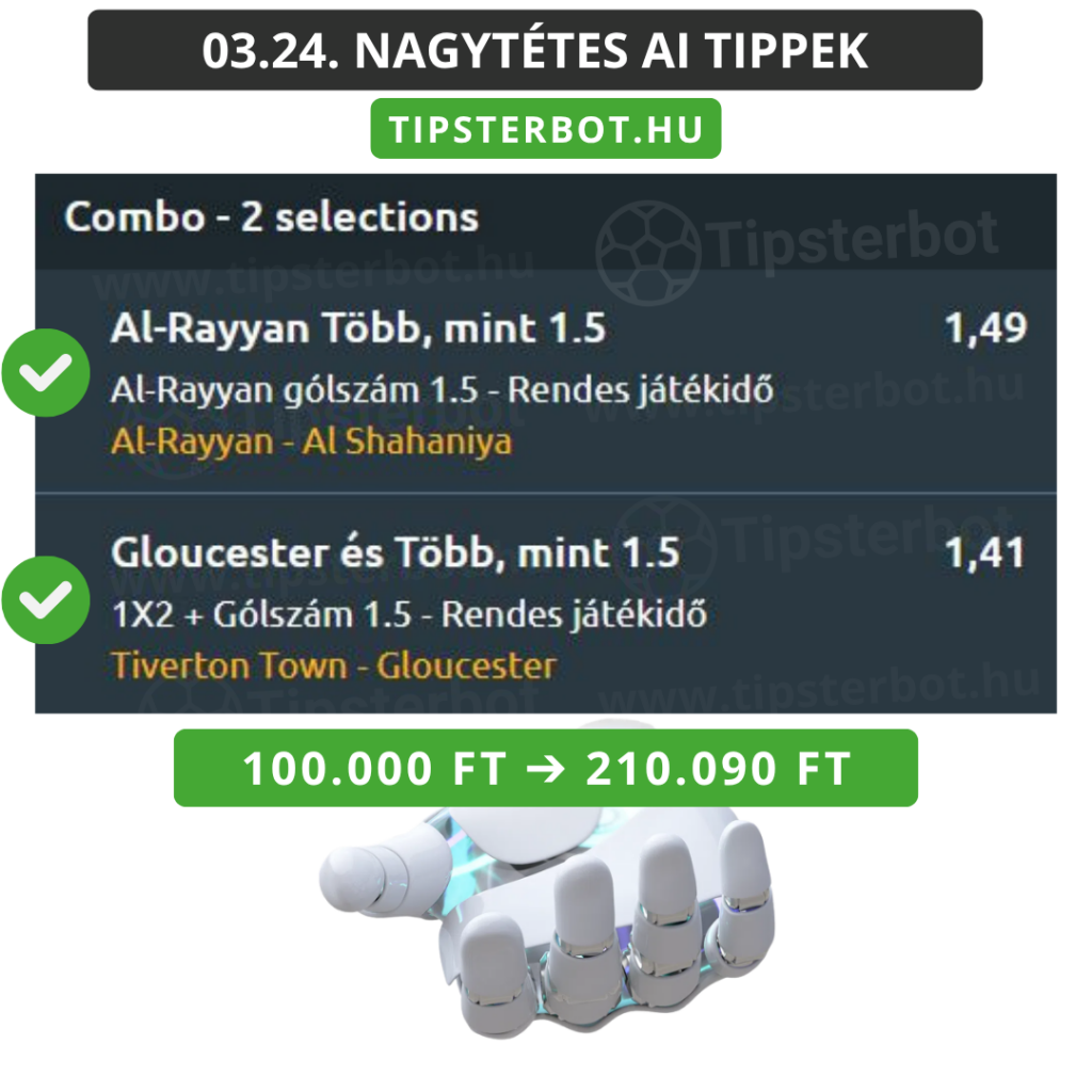 Mai AI Tippmix Tippek Ingyen Szelvény - 2026-03-25T061702.228