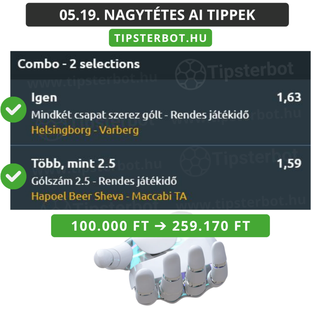 Mai AI Tippmix Tippek Ingyen Szelvény - 2026-05-20T082102.011