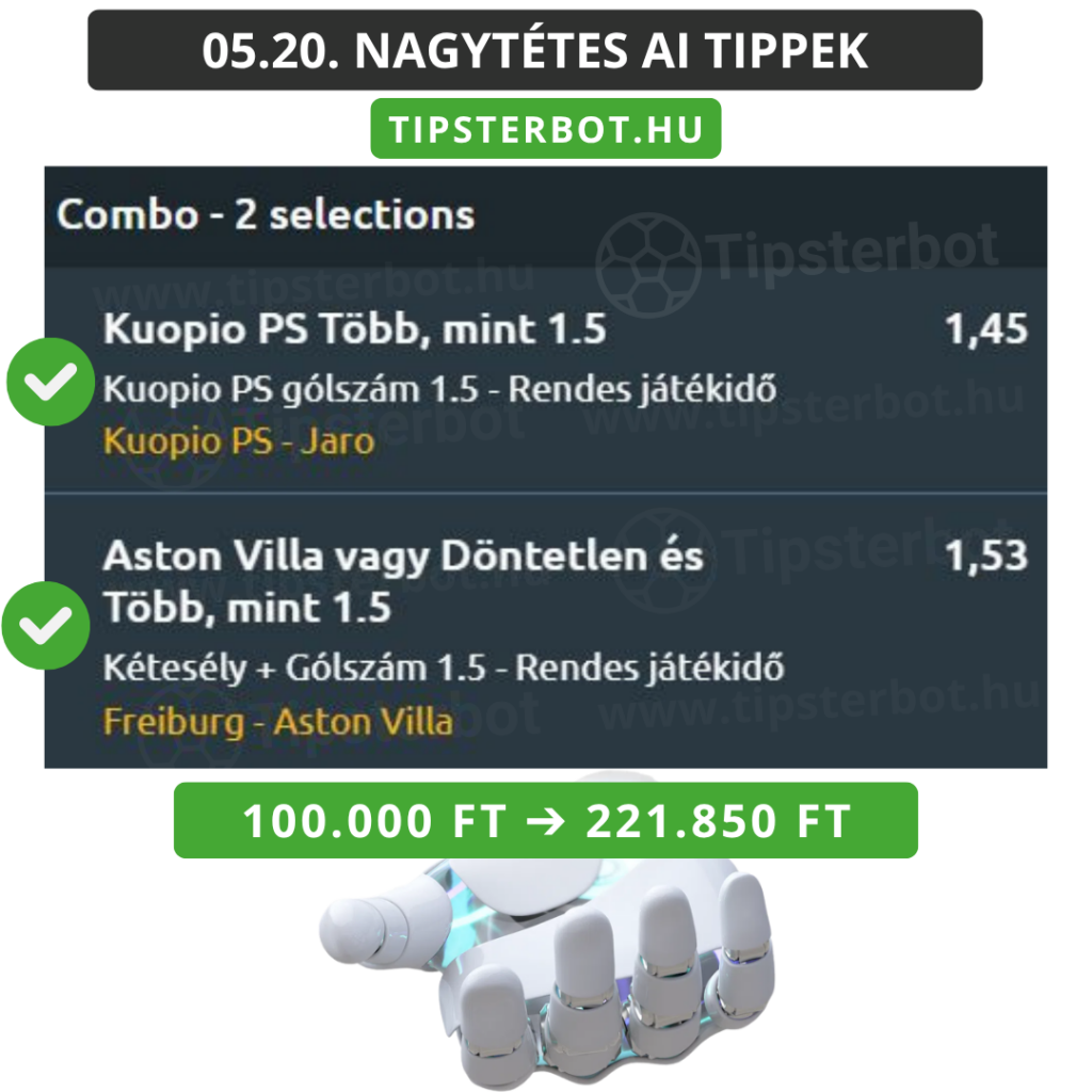 Mai AI Tippmix Tippek Ingyen Szelvény - 2026-05-21T082219.429