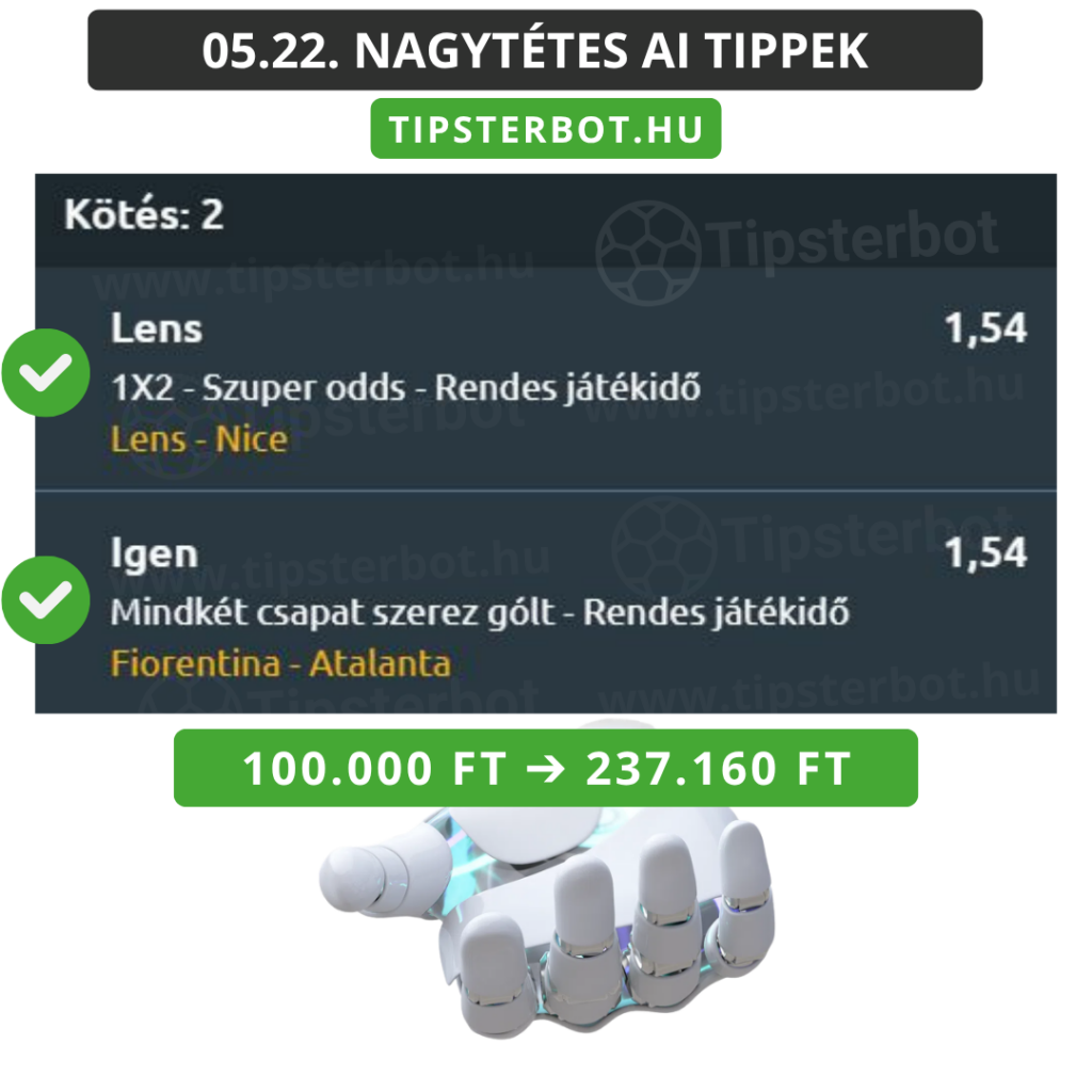 Mai AI Tippmix Tippek Ingyen Szelvény - 2026-05-23T005707.028