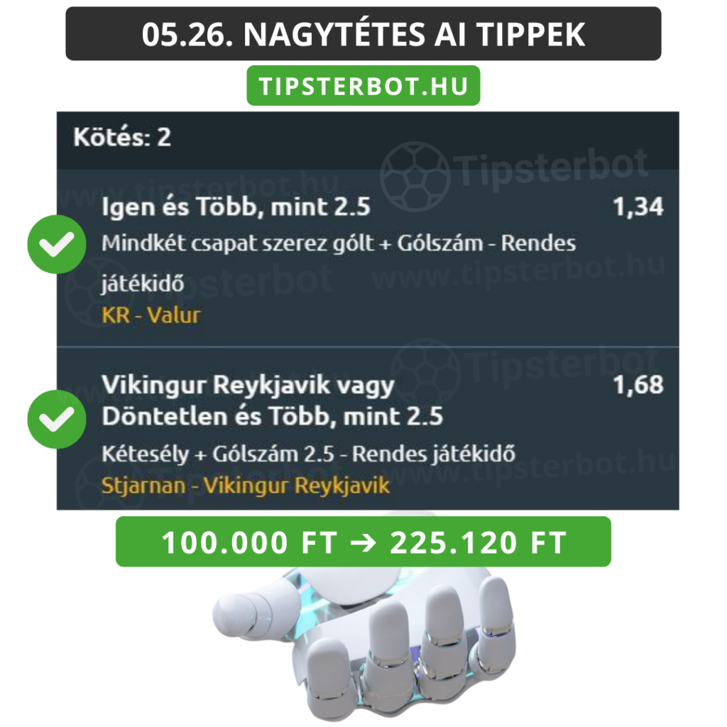 Mai AI Tippmix Tippek Ingyen Szelvény - 2026-05-27T061844.201