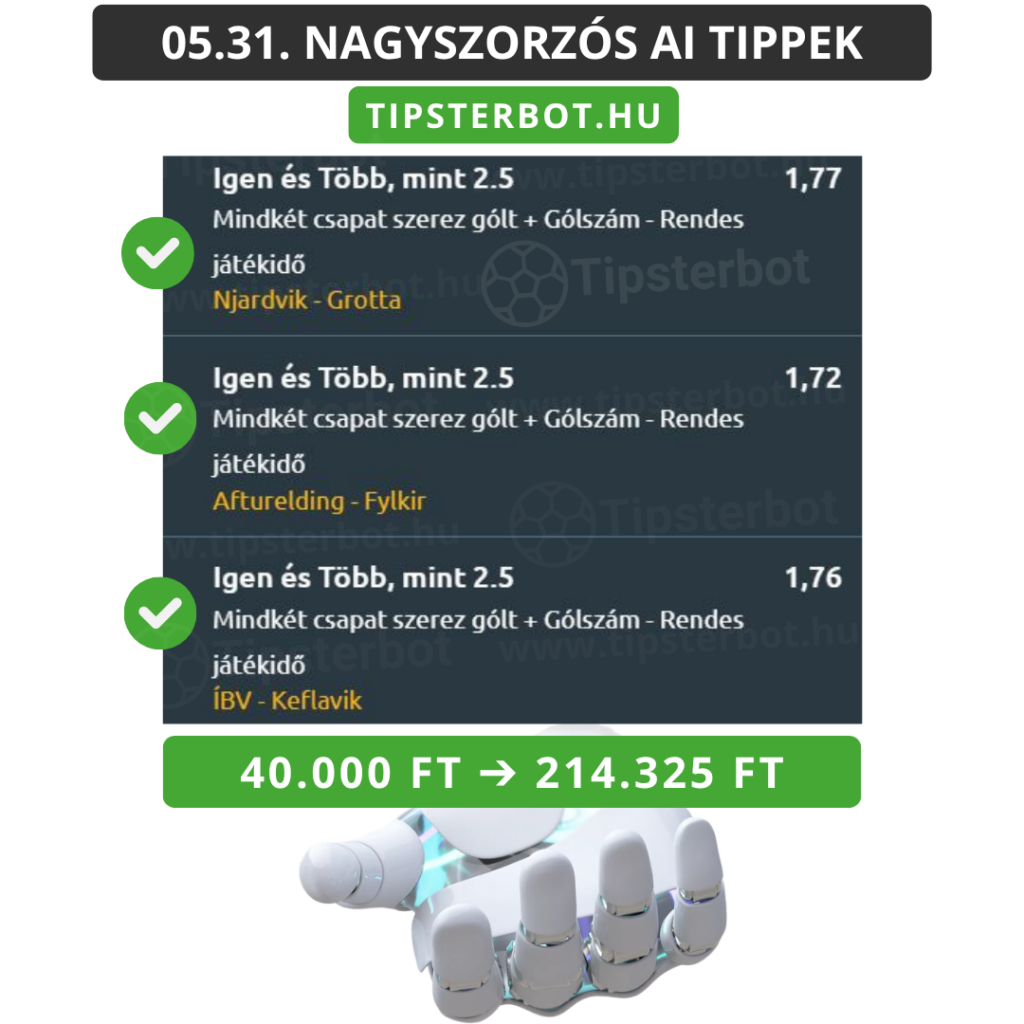 Mai AI Tippmix Tippek Ingyen Szelvény - 2026-06-01T110920.454