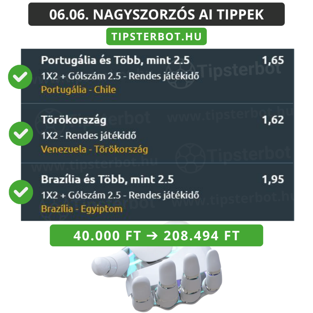 Mai AI Tippmix Tippek Ingyen Szelvény - 2026-06-07T082618.359