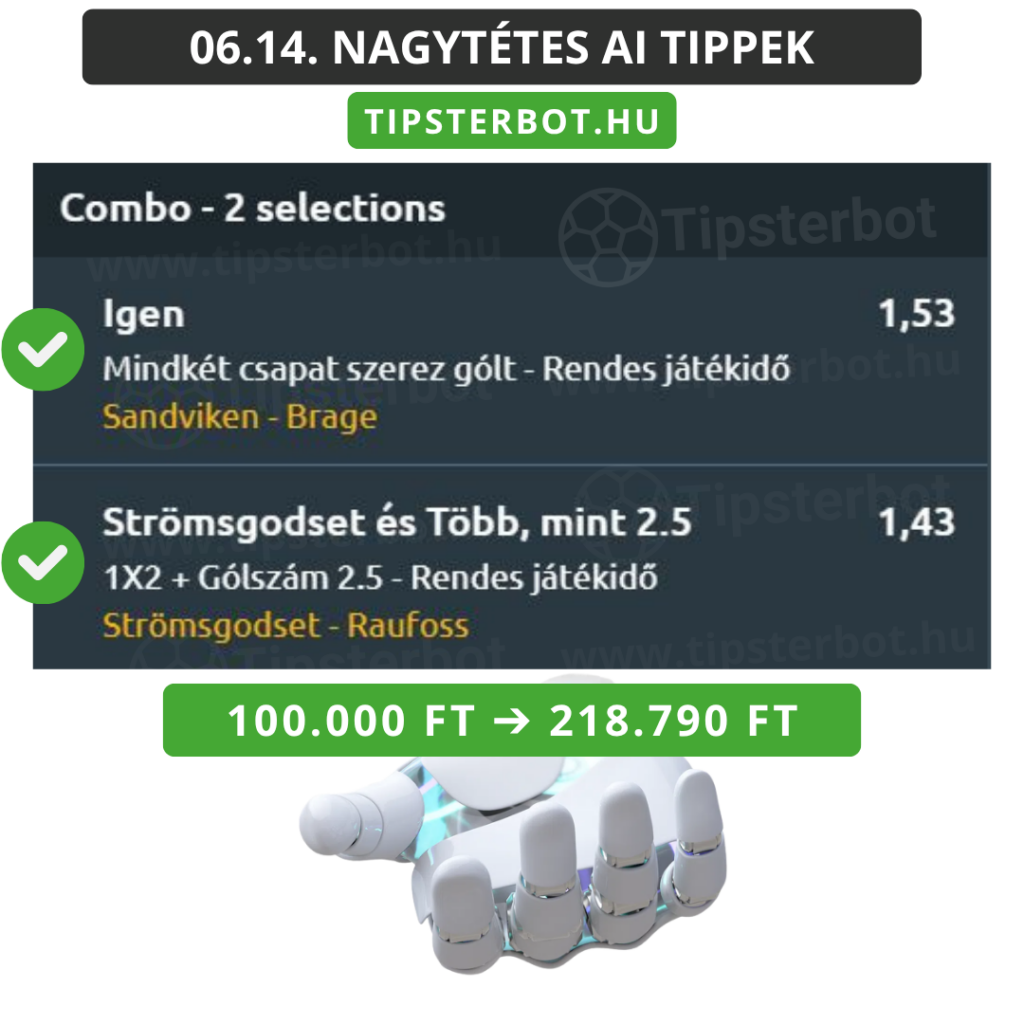 Mai AI Tippmix Tippek Ingyen Szelvény - 2026-06-15T105059.734