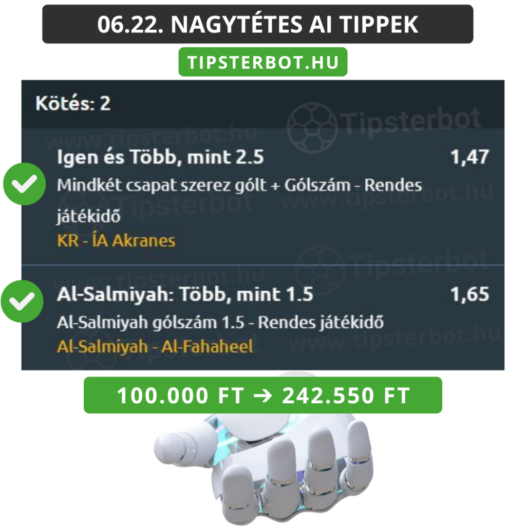 Mai AI Tippmix Tippek Ingyen Szelvény - 2026-06-23T062135.516
