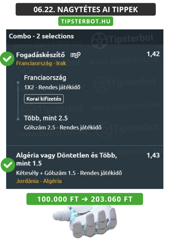 Mai AI Tippmix Tippek Ingyen Szelvény - 2026-06-23T065036.247