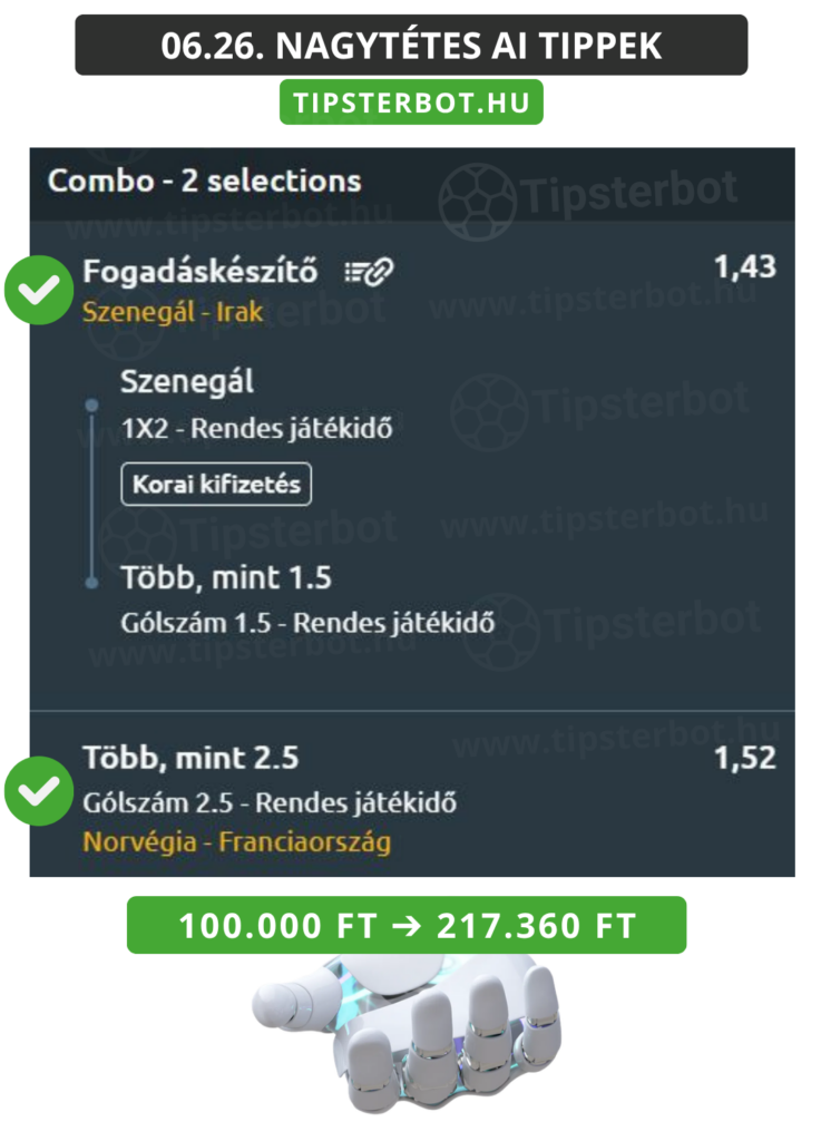 Mai AI Tippmix Tippek Ingyen Szelvény - 2026-06-27T101140.011