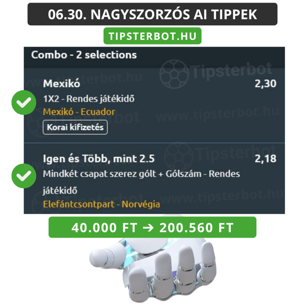 Mai AI Tippmix Tippek Ingyen Szelvény - 2026-07-01T074847.340