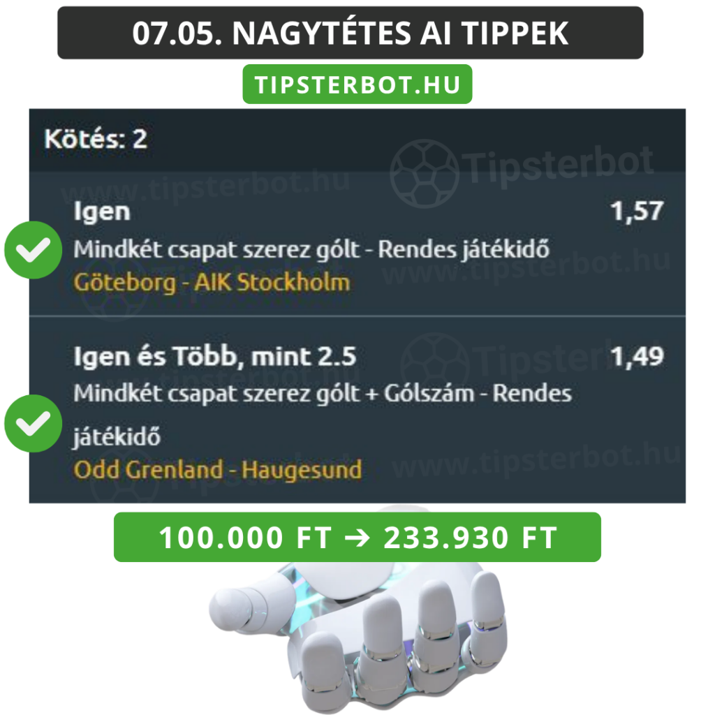 Mai AI Tippmix Tippek Ingyen Szelvény - 2026-07-06T070211.654