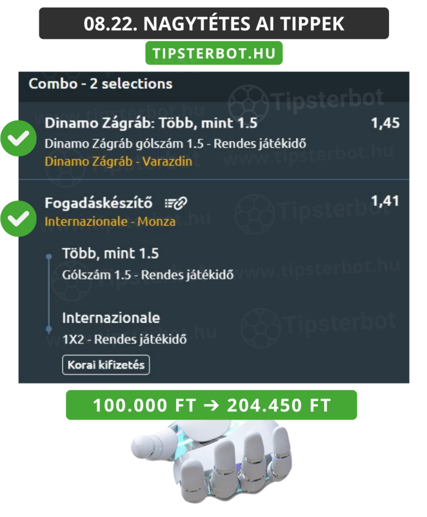Mai AI Tippmix Tippek Ingyen Szelvény - 2026-08-23T082430.883