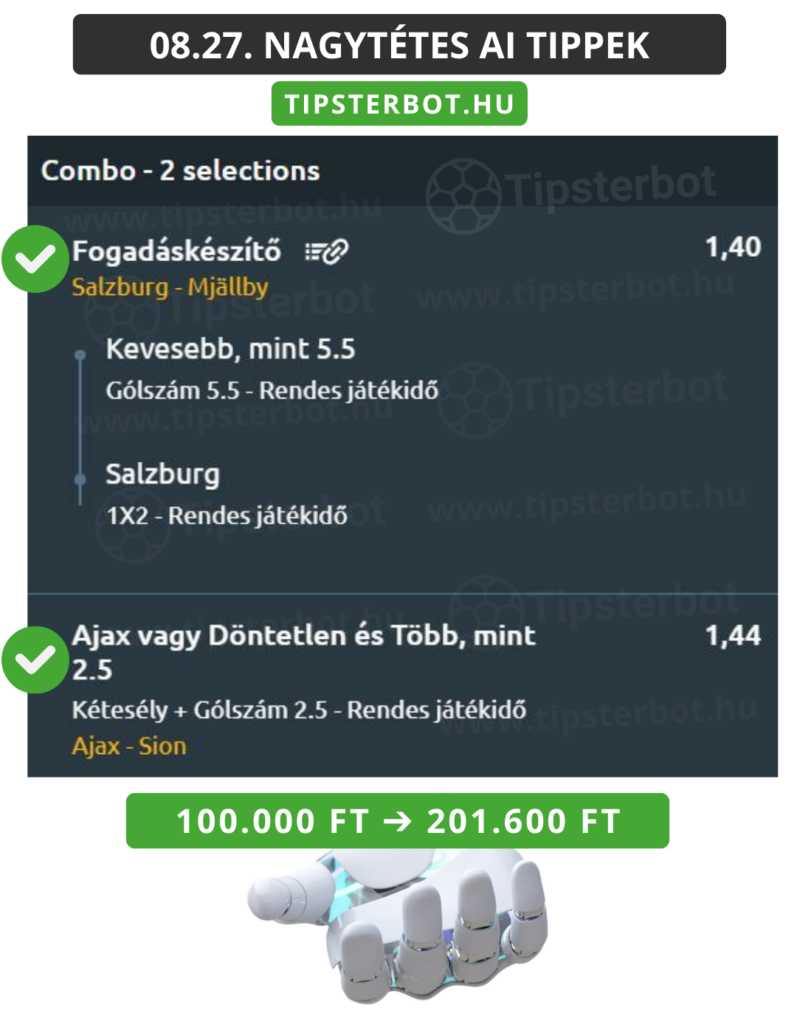 Mai AI Tippmix Tippek Ingyen Szelvény - 2026-08-28T100204.222