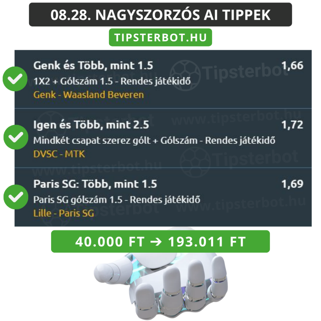 Mai AI Tippmix Tippek Ingyen Szelvény - 2026-08-29T082523.838